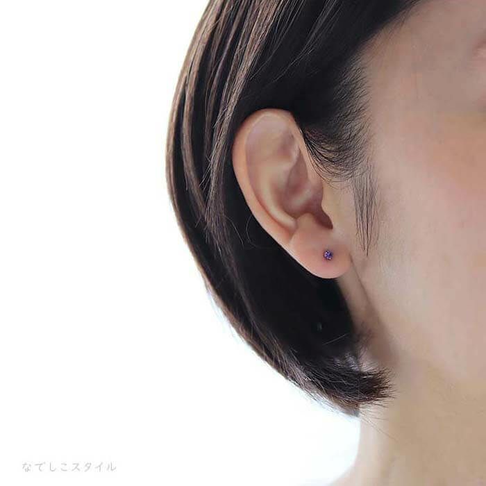 11.淡いパープルピアス（片耳） （ティンカーベル ピアス 片耳用 安っぽ） 