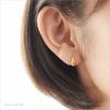 チタンゴールドカラー「おぼろ月」をつけた4０代女性の耳写真