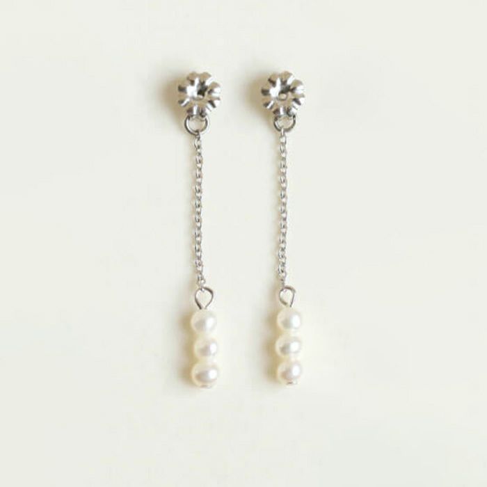 K18YG/K18KWG淡水パールキャッチ (約7mm) - J_Products