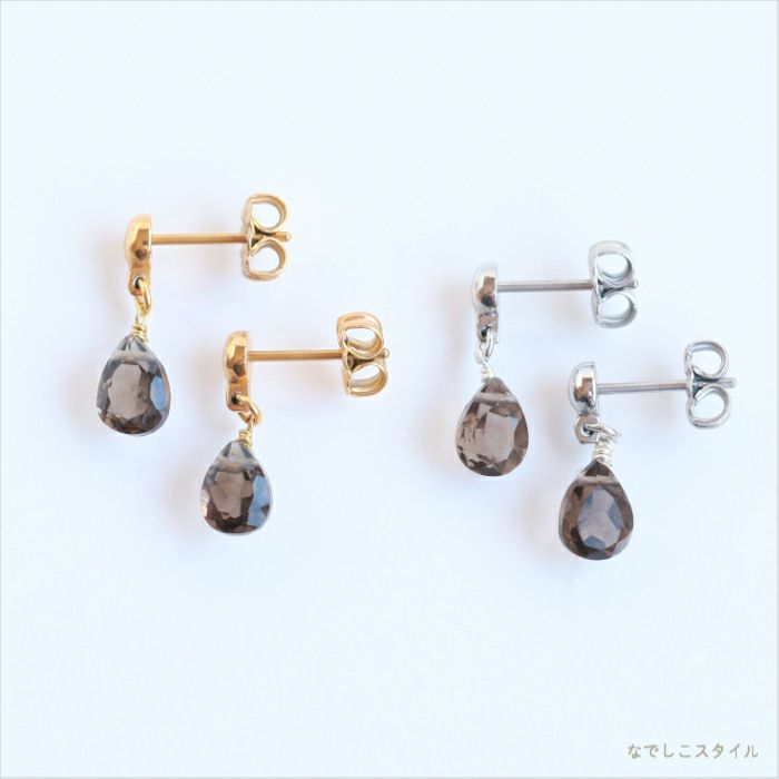 オールドストック スモーキークォーツリリーカットピアスチャーム☆ BPF01_1_10251117020_2801?$VS_1500$