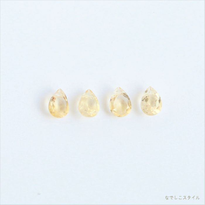天然石シトリンを並べた個体差の画像